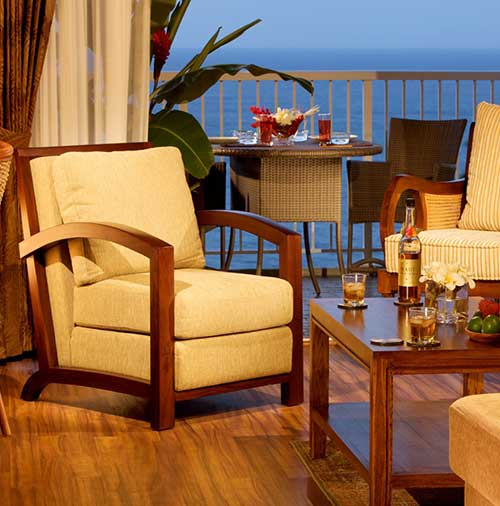 Refinished hotel chairs ensuring guest comfort and functionality.