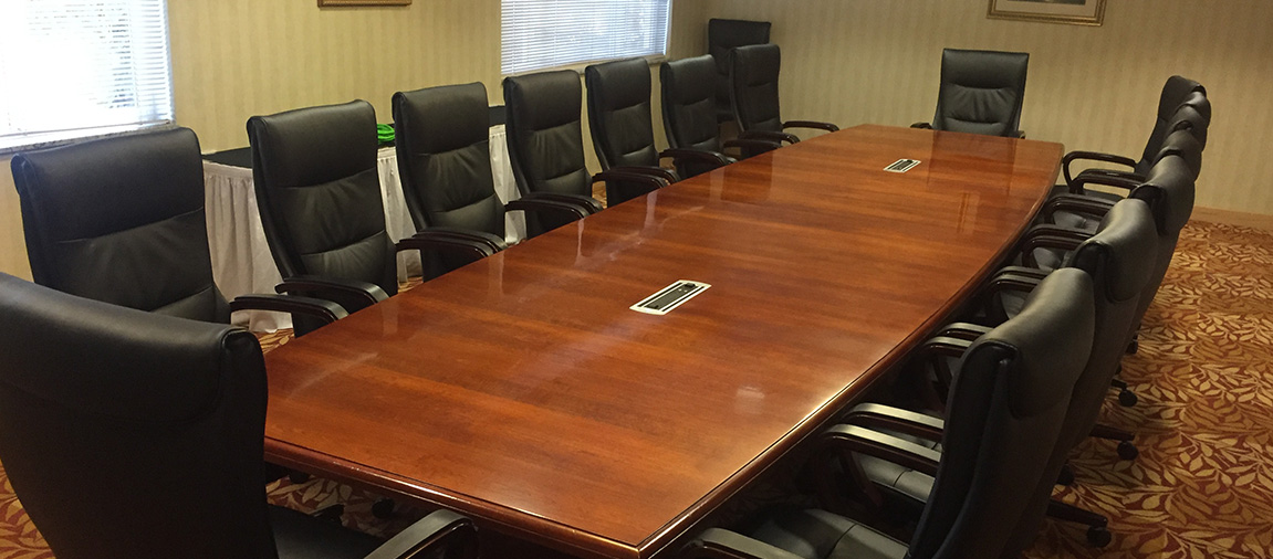 A conference table