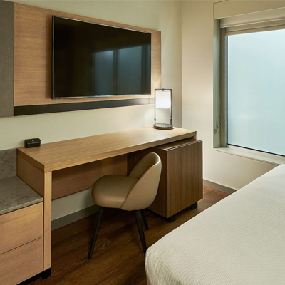 A hotel room