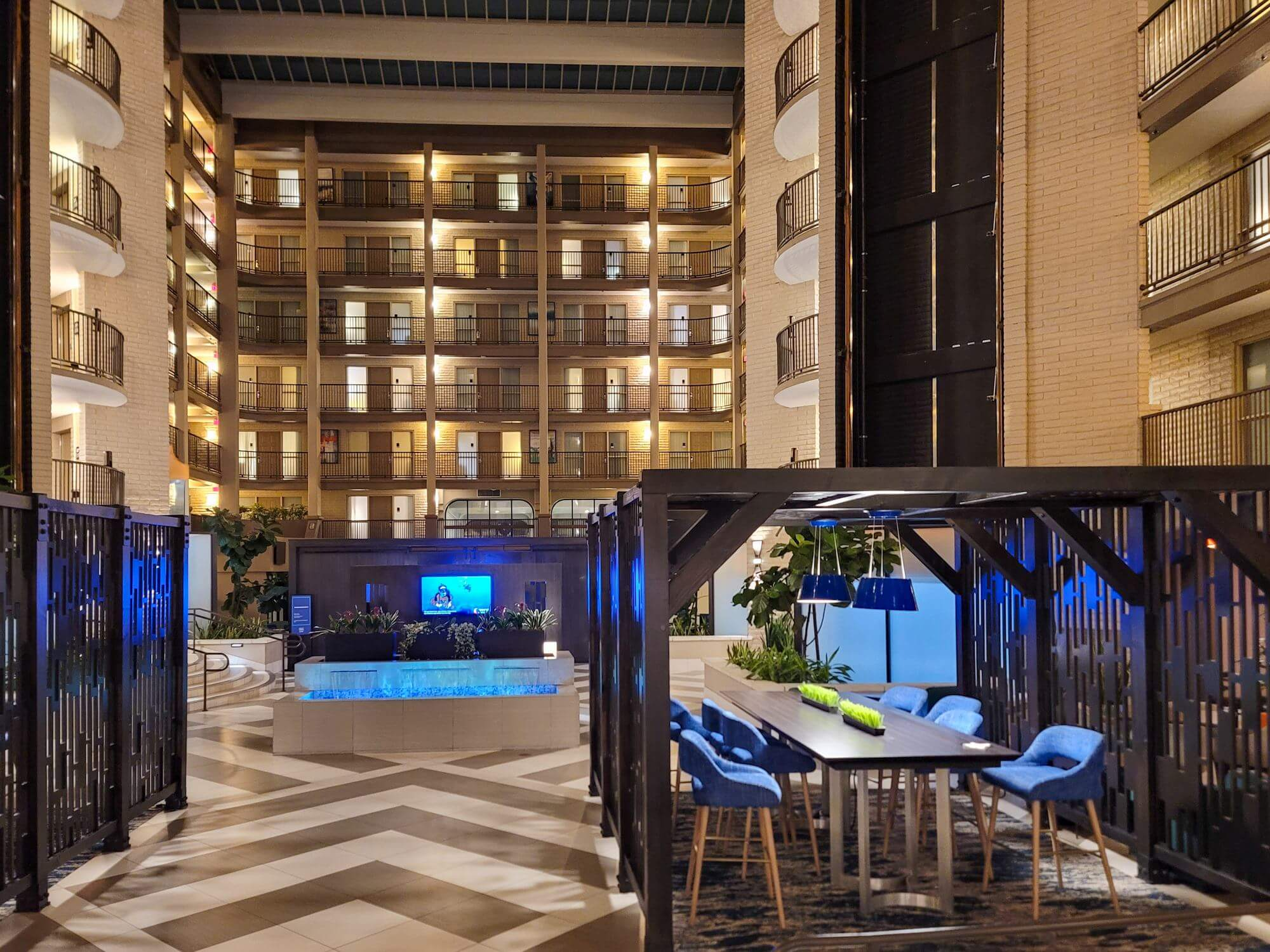 A hotel lobby
